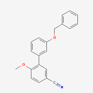 molecular formula C21H17NO2 B8194518 3'-(Benzyloxy)-6-methoxy-[1,1'-biphenyl]-3-carbonitrile 