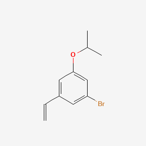 molecular formula C11H13BrO B8194530 1-Bromo-3-isopropoxy-5-vinylbenzene 