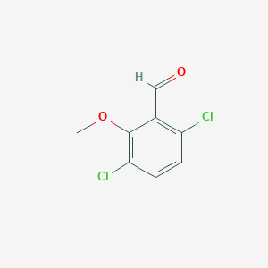 molecular formula C8H6Cl2O2 B8194582 3,6-Dichloro-2-methoxybenzaldehyde 