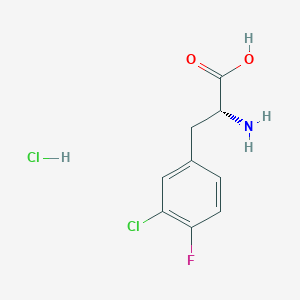 (2R)-2-amino-3-(3-chloro-4-fluorophenyl)propanoic acid hydrochloride