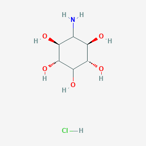 molecular formula C6H14ClNO5 B8194642 (1S,2R,4S,5R)-6-aminocyclohexane-1,2,3,4,5-pentol;hydrochloride 