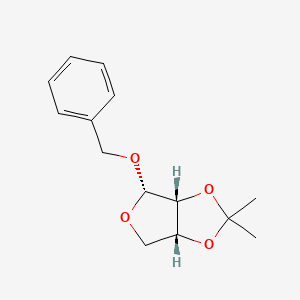 molecular formula C14H18O4 B8194656 (3aR,4S,6aR)-2,2-dimethyl-4-phenylmethoxy-3a,4,6,6a-tetrahydrofuro[3,4-d][1,3]dioxole 