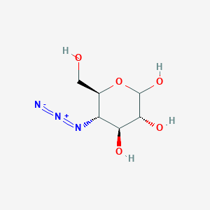 molecular formula C6H11N3O5 B8194673 (3R,4S,5S,6S)-5-azido-6-(hydroxymethyl)oxane-2,3,4-triol 