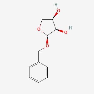 molecular formula C11H14O4 B8194679 (2S,3R,4R)-2-phenylmethoxyoxolane-3,4-diol 