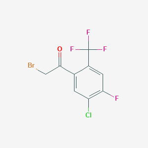 2-Bromo-1-[5-chloro-4-fluoro-2-(trifluoromethyl)phenyl]ethanone