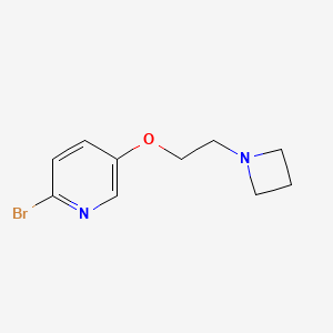 molecular formula C10H13BrN2O B8194818 Pyridine, 5-[2-(1-azetidinyl)ethoxy]-2-bromo- 