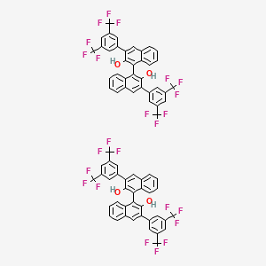 molecular formula C72H36F24O4 B8194840 (S)-(-)-3-3'-Bis(3,5-bis(trifluoromethyl)phenyl)-1,1'-bi-2-naphthol 