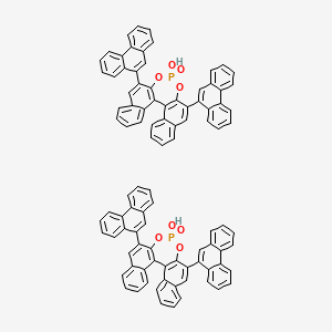 molecular formula C96H58O8P2 B8194856 (11bS)-2,6-Di-9-phenanthrenyl-4-hydroxy-dinaphtho[2,1-d 