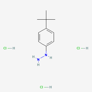 molecular formula C10H19Cl3N2 B8194878 4-tert-Butylphenylhydrazine, HCl 