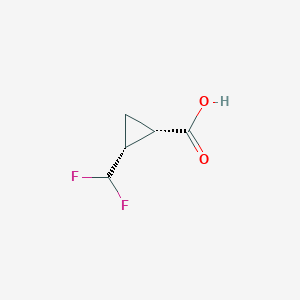molecular formula C5H6F2O2 B8194907 (1S,2R)-2-(Difluoromethyl)cyclopropane-1-carboxylic acid 