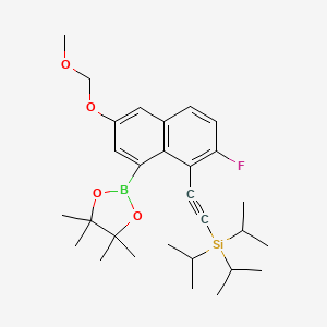 ((2-Fluoro-6-(methoxymethoxy)-8-(4,4,5,5-tetramethyl-1,3,2-dioxaborolan-2-yl)naphthalen-1-yl)ethynyl)triisopropylsilane