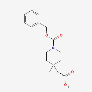 molecular formula C16H19NO4 B8194990 (R)-6-(benzyloxycarbonyl)-6-azaspiro[2.5]octane-1-carboxylic acid 