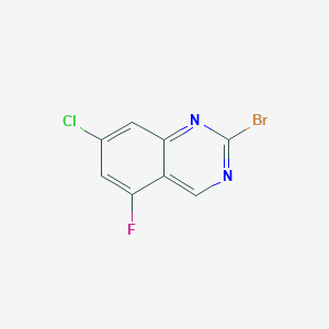 molecular formula C8H3BrClFN2 B8195017 2-Bromo-7-chloro-5-fluoroquinazoline 