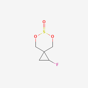 molecular formula C5H7FO3S B8195038 1-Fluoro-5,7-dioxa-6-thiaspiro[2.5]octane 6-oxide 