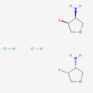 rac-(3R,4R)-4-fluorooxolan-3-amine hydrochloride, cis