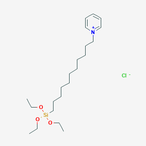 molecular formula C22H42ClNO3Si B8195047 1-(11-(Triethoxysilyl)undecyl)pyridin-1-ium chloride 