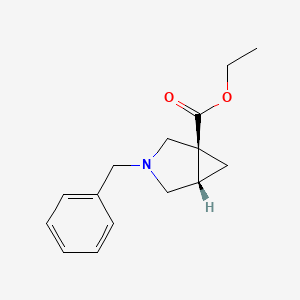 molecular formula C15H19NO2 B8195050 (1S,5S)-ethyl 3-benzyl-3-azabicyclo[3.1.0]hexane-1-carboxylate 