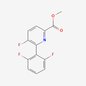 molecular formula C13H8F3NO2 B8195069 Methyl 6-(2,6-difluorophenyl)-5-fluoropicolinate 