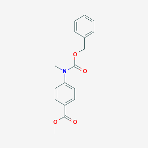 molecular formula C17H17NO4 B8195075 Methyl 4-(((benzyloxy)carbonyl)(methyl)amino)benzoate 