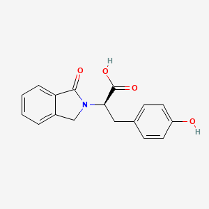 molecular formula C17H15NO4 B8195082 (2R)-3-(4-hydroxyphenyl)-2-(3-oxo-1H-isoindol-2-yl)propanoic acid 