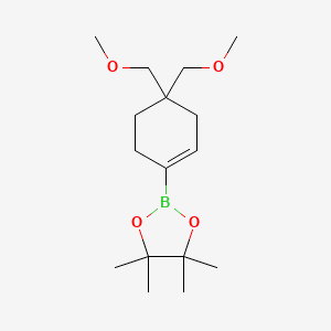 2-(4,4-Bis(methoxymethyl)cyclohex-1-en-1-yl)-4,4,5,5-tetramethyl-1,3,2-dioxaborolane