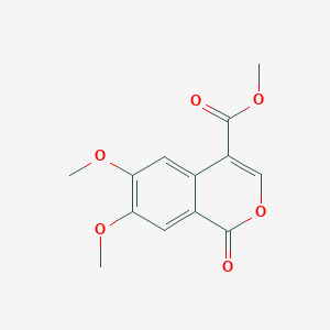 molecular formula C13H12O6 B8195116 Methyl 6,7-dimethoxy-1-oxoisochromene-4-carboxylate 