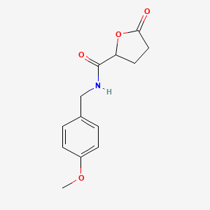 molecular formula C13H15NO4 B8195117 N-(4-甲氧基苄基)-5-氧代四氢呋喃-2-甲酰胺 