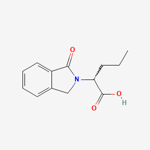 molecular formula C13H15NO3 B8195195 (S)-2-(1-oxoisoindolin-2-yl)pentanoic acid 