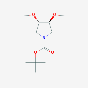 molecular formula C11H21NO4 B8195236 (3R,4R)-tert-butyl 3,4-dimethoxypyrrolidine-1-carboxylate 