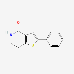 molecular formula C13H11NOS B8195241 2-Phenyl-6,7-dihydrothieno[3,2-c]pyridin-4(5H)-one 