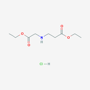 molecular formula C9H18ClNO4 B8195272 Ethyl 3-((2-ethoxy-2-oxoethyl)amino)propanoate hydrochloride 