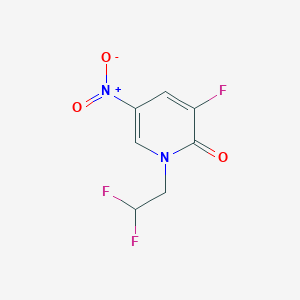 1-(2,2-Difluoroethyl)-3-fluoro-5-nitropyridin-2(1H)-one