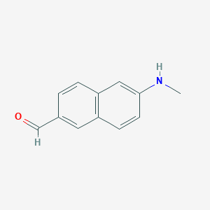 molecular formula C12H11NO B8195292 6-formyl-2-(N-methylamino)naphthalene 