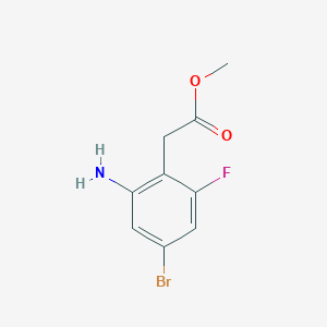 molecular formula C9H9BrFNO2 B8195317 Methyl 2-(2-amino-4-bromo-6-fluorophenyl)acetate 
