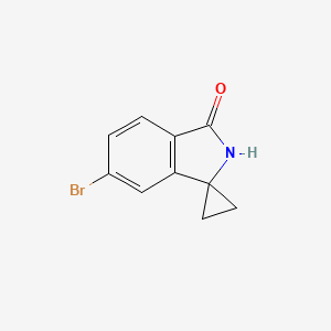 molecular formula C10H8BrNO B8195362 6'-Bromospiro[cyclopropane-1,1'-isoindolin]-3'-one 
