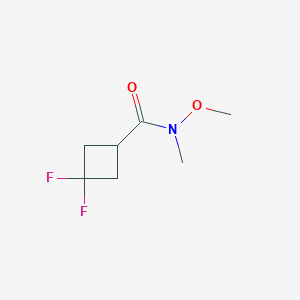 molecular formula C7H11F2NO2 B8195408 3,3-Difluoro-n-methoxy-n-methylcyclobutanecarboxamide 