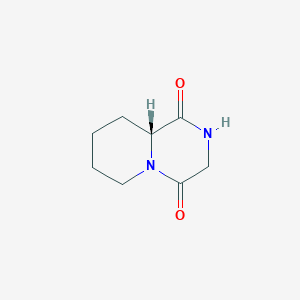 molecular formula C8H12N2O2 B8195429 (R)-hexahydro-1H-pyrido[1,2-a]pyrazine-1,4(6H)-dione 