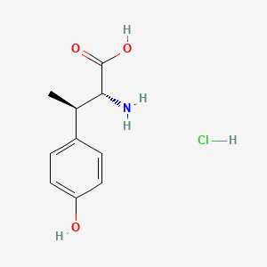 molecular formula C10H14ClNO3 B8195448 (2R,3R)-2-amino-3-(4-hydroxyphenyl)butanoic acid;hydrochloride 