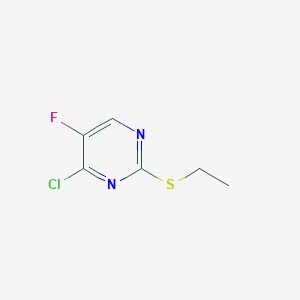 molecular formula C6H6ClFN2S B8195452 2-Ethylthio-4-chloro-5-fluoro-pyrimidine 