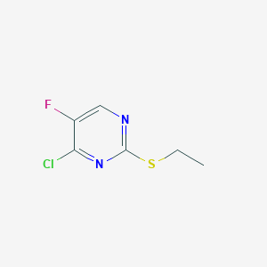 molecular formula C6H6ClFN2S B8195452 2-乙硫基-4-氯-5-氟嘧啶 