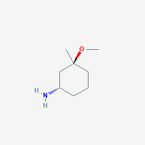 molecular formula C8H17NO B8195476 (1S,3S)-3-methoxy-3-methylcyclohexan-1-amine 