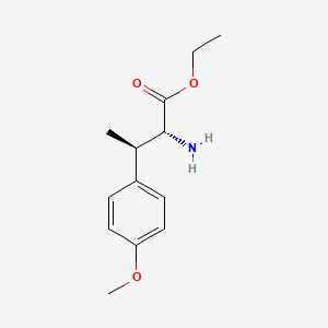 molecular formula C13H19NO3 B8195519 ethyl (2R,3R)-2-amino-3-(4-methoxyphenyl)butanoate 
