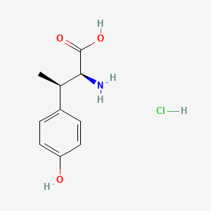 molecular formula C10H14ClNO3 B8195527 (2S,3R)-2-amino-3-(4-hydroxyphenyl)butanoic acid;hydrochloride 