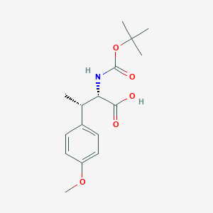 molecular formula C16H23NO5 B8195531 (2S,3S)-3-(4-methoxyphenyl)-2-[(2-methylpropan-2-yl)oxycarbonylamino]butanoic acid 