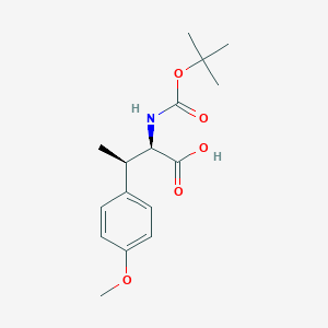 molecular formula C16H23NO5 B8195537 (2R,3R)-3-(4-methoxyphenyl)-2-[(2-methylpropan-2-yl)oxycarbonylamino]butanoic acid 