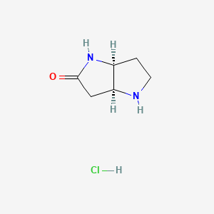 molecular formula C6H11ClN2O B8195565 cis-Hexahydro-pyrrolo[3,2-b]pyrrol-2-one HCl 