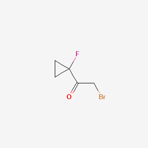 molecular formula C5H6BrFO B8195590 2-Bromo-1-(1-fluorocyclopropyl)ethanone 