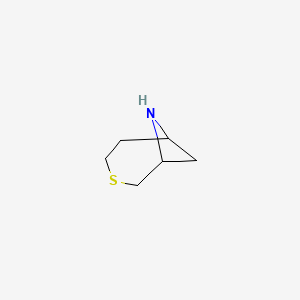 molecular formula C6H11NS B8195615 3-Thia-7-azabicyclo[4.1.1]octane 