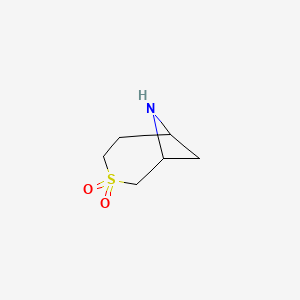 molecular formula C6H11NO2S B8195619 3lambda6-Thia-7-azabicyclo[4.1.1]octane 3,3-dioxide 