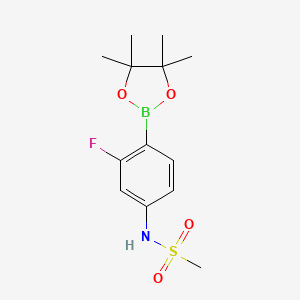 N-(3-fluoro-4-(4,4,5,5-tetramethyl-1,3,2-dioxaborolan-2-yl)phenyl)methanesulfonamide